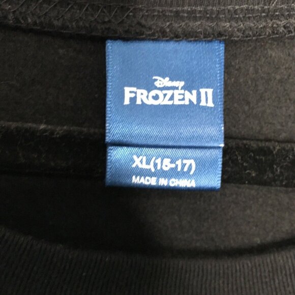 Disney Frozen II Sweatshirt Size XL 15 17 Black Light Up Fleece Crewneck - Picture 6 of 16